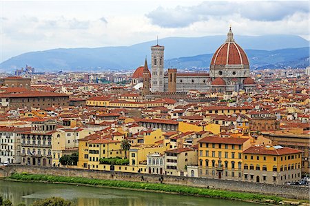 florence skyline - Florence, UNESCO World Heritage Site, Tuscany, Italy, Europe Stock Photo - Premium Royalty-Free, Code: 6119-09074712