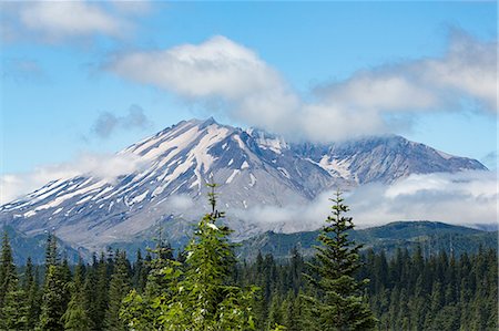 famous places in united states of america - Mount St. Helens, part of the Cascade Range, Pacific Northwest region, Washington State, United States of America, North America Stock Photo - Premium Royalty-Free, Code: 6119-09074846