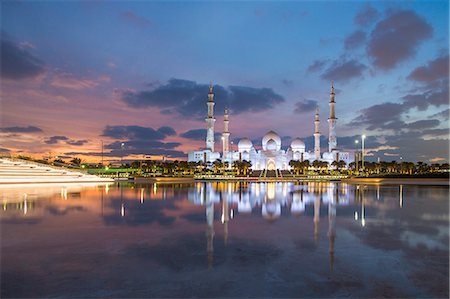 Sheikh Zayed Bin Sultan Al Nahyan Mosque, Abu Dhabi, United Arab Emirates, Middle East Photographie de stock - Premium Libres de Droits, Code: 6119-09074878