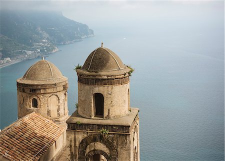 View from Villa Rufolo, Ravello, Amalfi Coast, UNESCO World Heritage Site, Campania, Italy, Europe Stock Photo - Premium Royalty-Free, Code: 6119-09074975