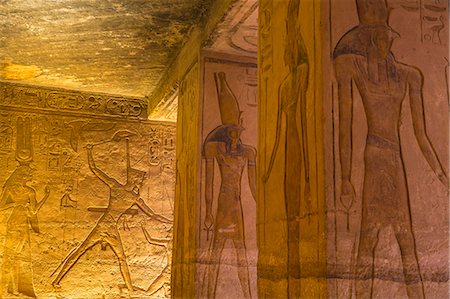 simsearch:841-08220989,k - Mural reliefs in the hypostyle hall, The small temple, dedicated to Nefertari, Abu Simbel, UNESCO World Heritage Site, Egypt, North Africa, Africa Stock Photo - Premium Royalty-Free, Code: 6119-09085432