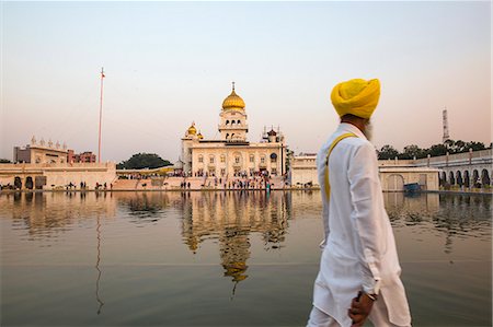 Gurdwara Bangla Sahib, a Sikh temple, New Delhi, Delhi, India, Asia Stock Photo - Premium Royalty-Free, Code: 6119-09147099