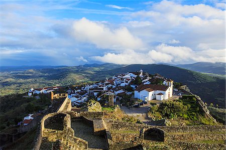 View of the village of Marvao in the northern Alentejo region, Portugal, Europe Stock Photo - Premium Royalty-Free, Code: 6119-09147148