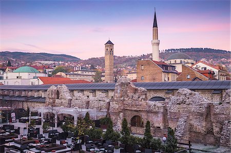 Taslihan, an ancient caravanserai, Bascarsija (The Old Quarter), Sarajevo, Bosnia and Herzegovina, Europe Stock Photo - Premium Royalty-Free, Code: 6119-09147111