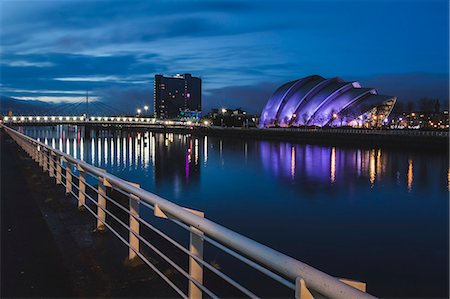famous scottish landmarks - SEC Armadillo, River Clyde, Glasgow, Scotland, United Kingdom, Europe Stock Photo - Premium Royalty-Free, Code: 6119-09156563