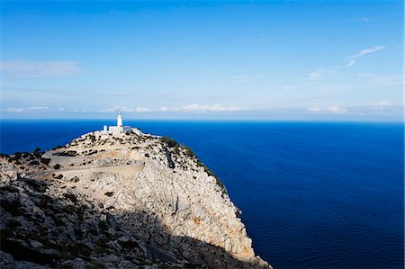 simsearch:6119-09161926,k - Cap Formentor lighthouse, Majorca, Balearic Islands, Spain, Mediterranean, Europe Stock Photo - Premium Royalty-Free, Code: 6119-09156663