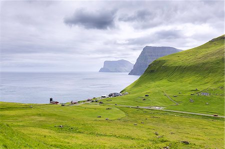 simsearch:6119-09161727,k - Coastal village of Trollanes, Kalsoy Island, Faroe Islands, Denmark, Europe Photographie de stock - Premium Libres de Droits, Code: 6119-09161663