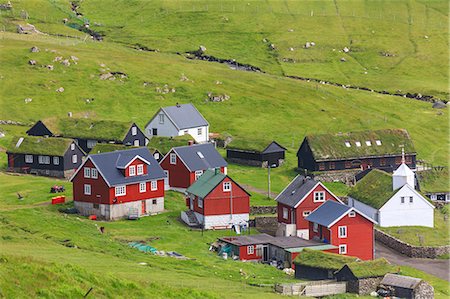 simsearch:6119-09161727,k - Traditional village of Mykines, Mykines Island, Faroe Islands, Denmark, Europe Photographie de stock - Premium Libres de Droits, Code: 6119-09161687