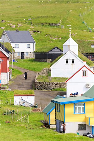 simsearch:6119-09161727,k - Traditional village of Mykines, Mykines Island, Faroe Islands, Denmark, Europe Photographie de stock - Premium Libres de Droits, Code: 6119-09161688