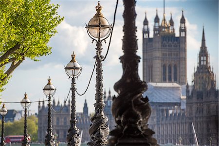 Houses of Parliament from South Bank, London, England, United Kingdom, Europe Stock Photo - Premium Royalty-Free, Code: 6119-09161786