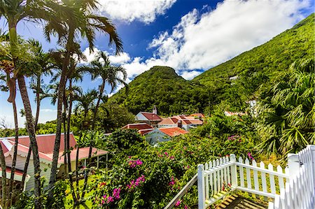 Scenery in Saba, a Caribbean island, the smallest special municipality of the Netherlands, Caribbean, Central America Stock Photo - Premium Royalty-Free, Code: 6119-09161727