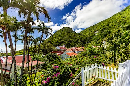 Scenery in Saba, a Caribbean island, the smallest special municipality of the Netherlands, Caribbean, Central America Photographie de stock - Premium Libres de Droits, Code: 6119-09161727