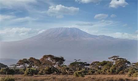 Mount Kilimanjaro, UNESCO World Heritage Site, seen from Amboseli National Park, Kenya, East Africa, Africa Foto de stock - Sin royalties Premium, Código: 6119-09161912