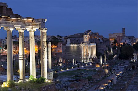 roman forum - Roman Forum (Foro Romano), Temple of Saturn and Colosseum, UNESCO World Heritage Site, Rome, Lazio, Italy, Europe Stock Photo - Premium Royalty-Free, Code: 6119-09170007