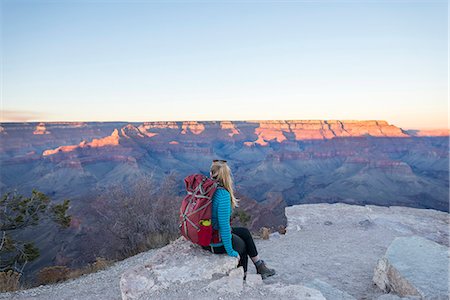 rock band - Sunset from the south rim of the Grand Canyon at Shoshone Point, UNESCO World Heritage Site, Arizona, United States of America, North America Stock Photo - Premium Royalty-Free, Code: 6119-09170175