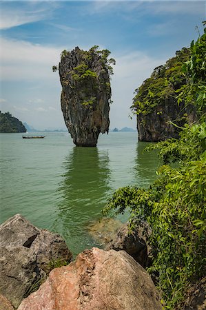 phang nga bay - James Bond Island, Phang Nga Bay, Thailand, Southeast Asia, Asia Foto de stock - Sin royalties Premium, Código: 6119-09170221