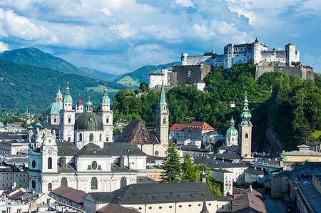 View over Salzburg, Austria, Europe Foto de stock - Royalty Free Premium, Número: 6119-09182564