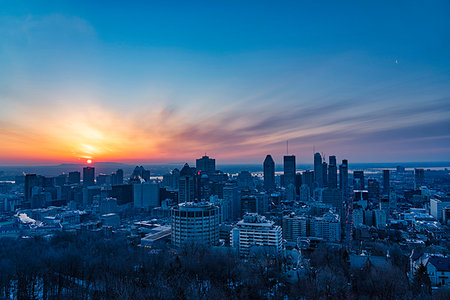 simsearch:6119-07969015,k - Sunrise over the city, Montreal, Quebec, Canada, North America Stock Photo - Premium Royalty-Free, Code: 6119-09182697