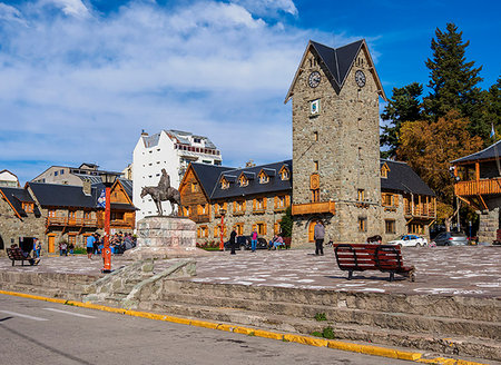 Civic Center, San Carlos de Bariloche, Nahuel Huapi National Park, Rio Negro Province, Argentina, South America Fotografie stock - Premium Royalty-Free, Codice: 6119-09182622