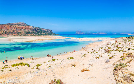 Balos Bay Beach, Gramvousa Peninsula, Crete, Greek Islands, Greece, Europe Stock Photo - Premium Royalty-Free, Code: 6119-09182754