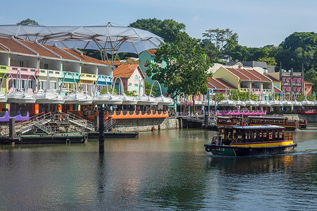 Clarke Quay, Singapore, Southeast Asia, Asia Stock Photo - Premium Royalty-Free, Code: 6119-09182824