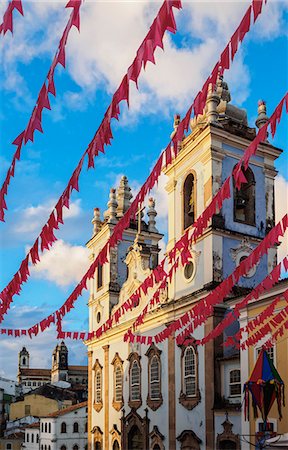 pelourinho - Nossa Senhora do Rosario dos Pretos Church, Pelourinho, UNESCO World Heritage Site, Salvador, State of Bahia, Brazil, South America Fotografie stock - Premium Royalty-Free, Codice: 6119-09101794