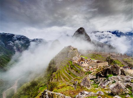simsearch:614-05819097,k - Machu Picchu Ruins, UNESCO World Heritage Site, Cusco Region, Peru, South America Fotografie stock - Premium Royalty-Free, Codice: 6119-09101804