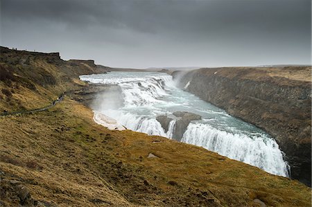 simsearch:6119-09101906,k - Gullfoss waterfall, Iceland, Polar Regions Stock Photo - Premium Royalty-Free, Code: 6119-09101906