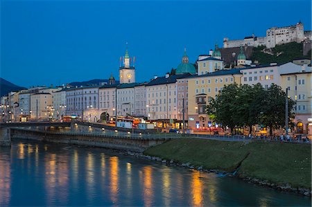 View of Salzach River, Hohensalzburg Castle and the Altstadt (The Old City), UNESCO World Heritage  Site, Salzburg, Austria, Europe Stock Photo - Premium Royalty-Free, Code: 6119-09126864