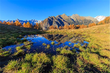 simsearch:6119-09127077,k - Small pond of Alpe Granda, Valtellina, Lombardy, Italy, Europe Stock Photo - Premium Royalty-Free, Code: 6119-09127077