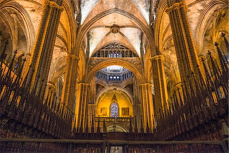 simsearch:6119-09134984,k - Cathedral of the Holy Cross and Saint Eulalia (Barcelona Cathedral), Barcelona, Catalonia, Spain, Europe Foto de stock - Sin royalties Premium, Código: 6119-09134872