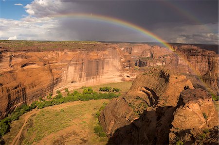 White House Overlook under approaching storm, Canyon de Chelly National Monument, Arizona, United States of America, North America Stock Photo - Premium Royalty-Free, Code: 6119-09134909