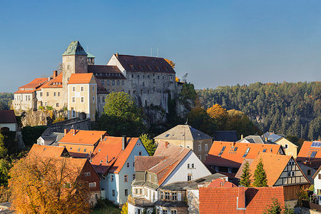 simsearch:6119-09252751,k - Hohnstein Castle in Saxony, Germany, Europe Fotografie stock - Premium Royalty-Free, Codice: 6119-09252755