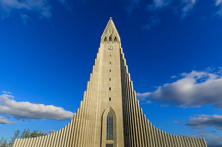 Hallgrimskirkja church in Reykjavik, Iceland, Europe Stockbilder - Premium RF Lizenzfrei, Bildnummer: 6119-09252844