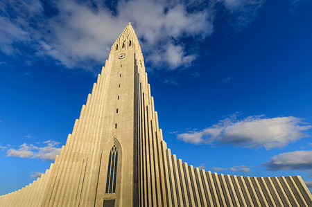 Hallgrimskirkja church in Reykjavik, Iceland, Europe Stockbilder - Premium RF Lizenzfrei, Bildnummer: 6119-09252845