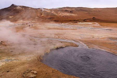 Namafjall Geothermal Area in Iceland, Europe Foto de stock - Royalty Free Premium, Número: 6119-09252822