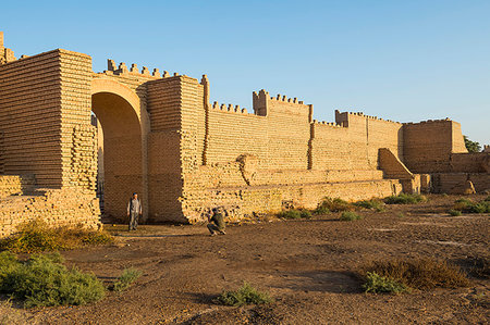 Reconstructed ruins of Babylon, Iraq, Middle East Foto de stock - Sin royalties Premium, Código: 6119-09252971