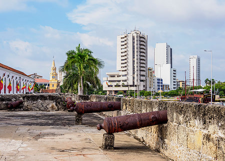 simsearch:6119-09253205,k - Old Town Walls, Cartagena, Bolivar Department, Colombia, South America Photographie de stock - Premium Libres de Droits, Code: 6119-09253157