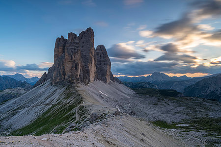 simsearch:6119-09252817,k - Three Peaks of Lavaredo at sunset in Italy, Europe Stock Photo - Premium Royalty-Free, Code: 6119-09253288