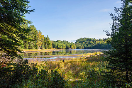 River and Highland Backpacking Trail in Algonquin Provincial Park, Ontario, Canada, North America Stock Photo - Premium Royalty-Free, Code: 6119-09253372