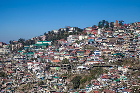 simsearch:6119-08724933,k - View of city center, Shimla (Simla), Himachal Pradesh, India, Asia Photographie de stock - Premium Libres de Droits, Code: 6119-09202775