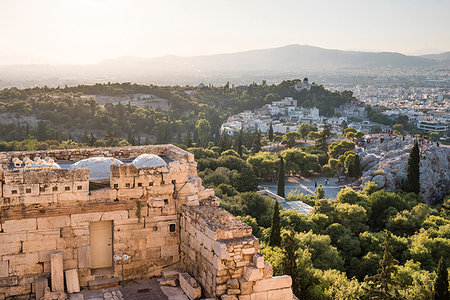 Athens, seen from Acropolis, Attica Region, Greece, Europe Photographie de stock - Premium Libres de Droits, Code: 6119-09202899