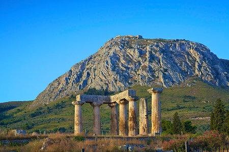 simsearch:6119-08126542,k - Temple of Apollo, Ancient Corinth, The Peloponnese, Greece, Europe Stock Photo - Premium Royalty-Free, Code: 6119-09202940