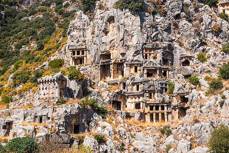 simsearch:841-08421355,k - Myra Rock Tombs, ruins of the anceint necropolis, Demre, Antalya Province, Lycia, Anatolia, Turkey, Asia Minor, Eurasia Foto de stock - Sin royalties Premium, Código: 6119-09202917