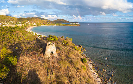 simsearch:841-07590517,k - Panoramic of Cades Bay and ruin of old sugar mill, Antigua and Barbuda, Leeward Islands, West Indies, Caribbean, Central America Photographie de stock - Premium Libres de Droits, Code: 6119-09203034