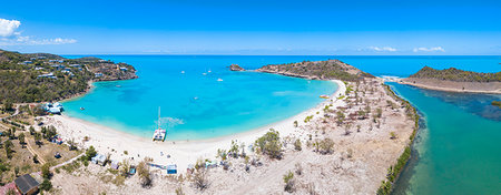 simsearch:6119-09203027,k - Panoramic elevated view of Deep Bay, Antigua, Antigua and Barbuda, Leeward Islands, West Indies, Caribbean, Central America Photographie de stock - Premium Libres de Droits, Code: 6119-09203035