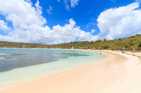 White sand beach, Half Moon Bay, Antigua and Barbuda, Leeward Islands, West Indies, Caribbean, Central America Photographie de stock - Premium Libres de Droits, Code: 6119-09203039