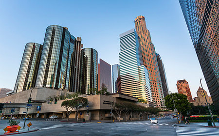 simsearch:6119-09203315,k - Downtown financial district of Los Angeles city, California, United States of America, North America Foto de stock - Sin royalties Premium, Código: 6119-09203315