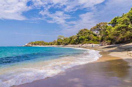 simsearch:6119-09203607,k - A view of a beach and the Caribbean sea in Tayrona National Park in Colombia, South America Stock Photo - Premium Royalty-Free, Code: 6119-09203402