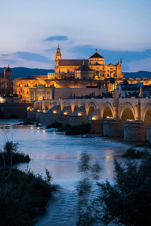 simsearch:6119-07845491,k - The Cathedral and Great Mosque of Cordoba (Mezquita) and Roman Bridge at twilight, UNESCO World Heritage Site, Cordoba, Andalucia, Spain, Europe Photographie de stock - Premium Libres de Droits, Code: 6119-09203663